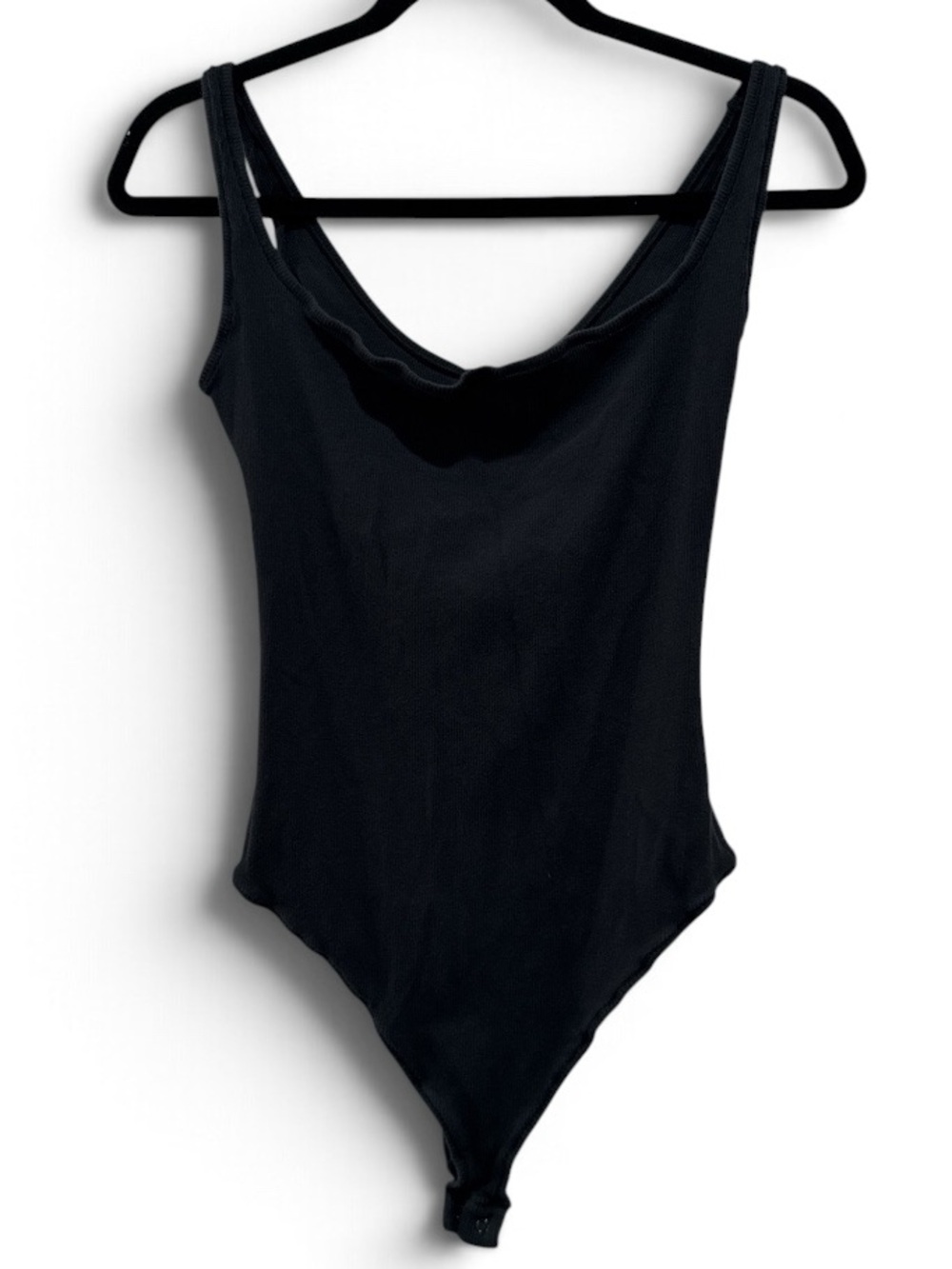 SKIMS Black Scoop Neck Stretch Bodysuit #768
